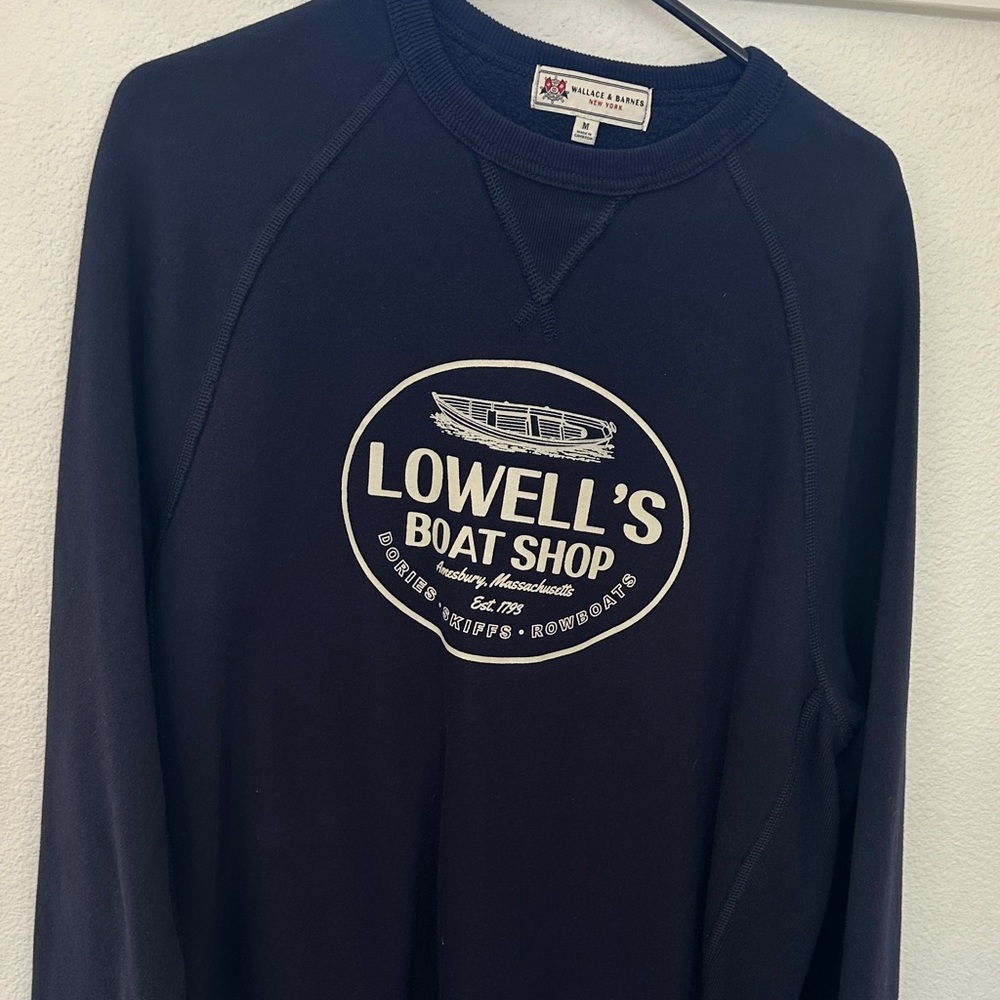 J.Crew X Wallace&Barnes NY - Lowell's Boat Shop Navy Sweatshirt (MED)
